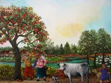 "Apple pickin...