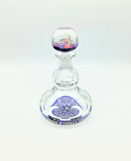 Millefiori glass bottle - Garrafa em vidro millefiori