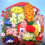 Florista sentada