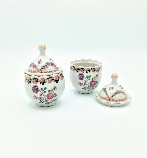 Pair of Pots de crème - Par de cremeiras