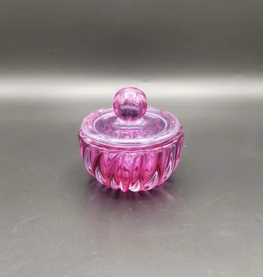 Murano glass vanity lided bowl - Pote de toucador em vidro de Murano